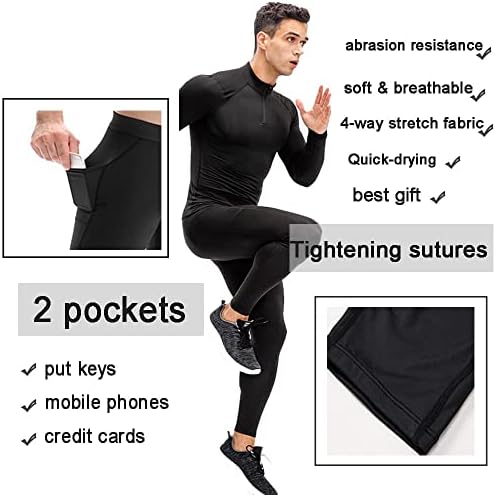 Calça de compressão masculina treino atlético executando calças justas camadas base ginástica esporte de yoga basquete de ioga