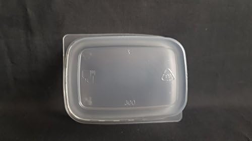 Defina 20pcs 10 oz pequenos recipientes retangulares descartáveis ​​plásticos baldes com tampas para alimentos. Novo