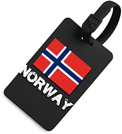 Noruega Nacional Norueguês Norueguês Bandeira Impressa Bagagem Tag Nome da bagagem Identifique tags engraçadas fofas para mala de bagagem de malas