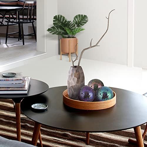 Orbs decorativos mdluu, bolas de esfera em mosaico, bolas centrais para tigelas, vasos, decoração da mesa de jantar, diâmetro