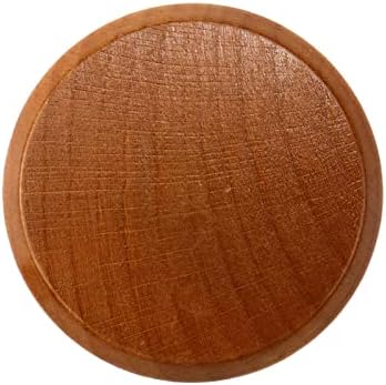 Crapyt Tampa de madeira maçaneta em forma de redonda para móveis domésticos de cozinha madeira de faia 4 pcs com parafusos