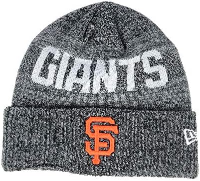 Nova era San Francisco Giants Crisp colorido malha com algema logotipo esporte knit chapéu preto