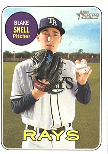 2018 Topps Heritage 54 Blake Snell Tampa Bay Rays Baseball Card