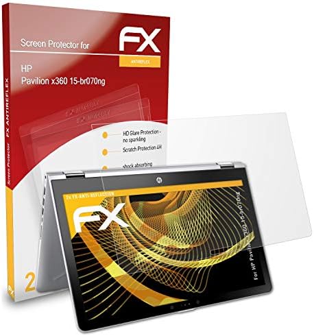 Protetor de tela AtFolix compatível com HP Pavilion X360 15-BR070NG Filme de proteção à tela, filme de protetor FX anti-reflexivo e de absorção de choque
