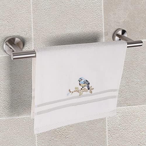 Barra de toalha de níquel escovada de canluxy para banheiro com 2 ganchos - suporte de toalha para cozinha - 304 aço inoxidável, barra de toalha moderna escovada