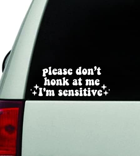 Por favor, não buzine comigo, eu sou sensível adesivo de decalque de parede de parede vinil janela de caminhão de carro
