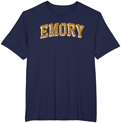 Emory Eagles Vintage Block Navy Camiseta oficialmente licenciada