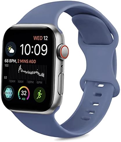 MOOLLY BAND Compatível com Apple Watch Band 38mm 40mm 41mm 42mm 44mm 45mm 49mm, Soft Silicone Relógio Strapaction Sport Sport Band para Iwatch Band Ultra SE Series 8/7/6/5/4/3/2/2/1 Sport & Edition