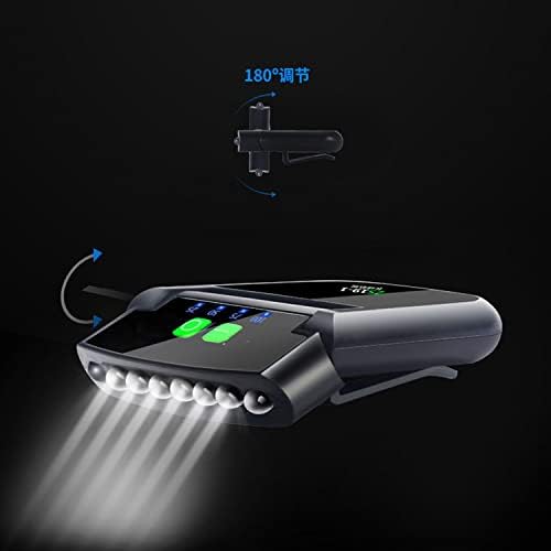 Clipe de LED à prova d'água na luz da tampa, lanterna de tampa recarregável USB, clipe Ultra Bright Hands-livre