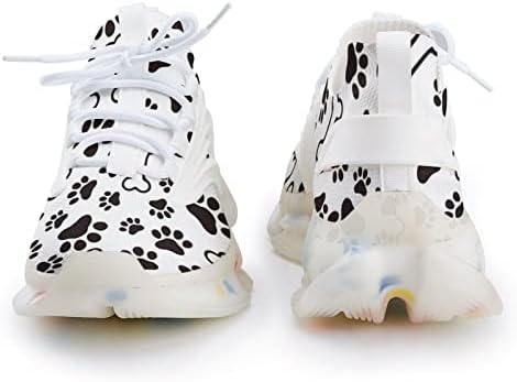 Weedkeycat cão pata impressão masculina tênis de renda para caminhar tênis esportivo tênis sapatos respiráveis