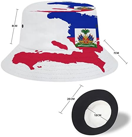 Bandeira haitiana Hat chapéu feminino Hat de férias de verão Praia Sun Hat Hat Packable Lightweight Outdoor Hat