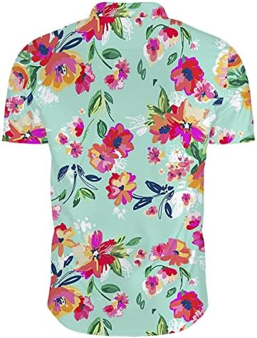 2023 Novo logotipo personalizado camisas havaianas masculinas define a manga curta Botão casual para baixo camisa de flor