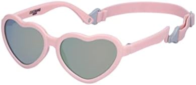 Cocosand Baby Sunglasses com Strap Heart Shape Quadro UV400 Proteção para menina para bebês infantil Idade 3-24 meses