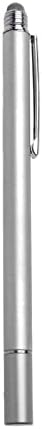 Caneta caneta de ondas de caixa compatível com kenwood dnr1007xr - caneta capacitiva dualtip, caneta de caneta de caneta capacitiva de ponta de ponta de fibra para kenwood dnr1007xr - prata metálica