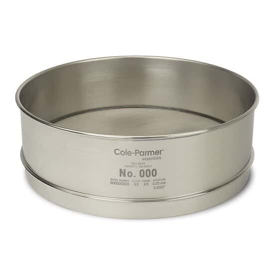 Cole-parmer Testing Sieve, SS Frame/SS Wire, 12 OD, Altura total, No. 18