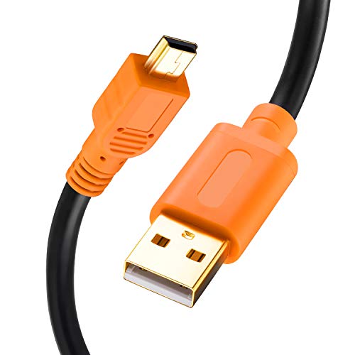 Mini Cabo USB 10 pés, Tan QY Mini Cabo USB USB 2.0 Tipo A a Mini B cabo macho de cabo para GoPro Hero 3+, Hero HD, telefones