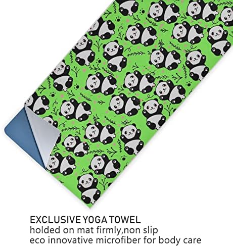 Aunhenstern Yoga Blanket Cute-Panda-Green Tooto Toalha de Yoga Mat Toalha