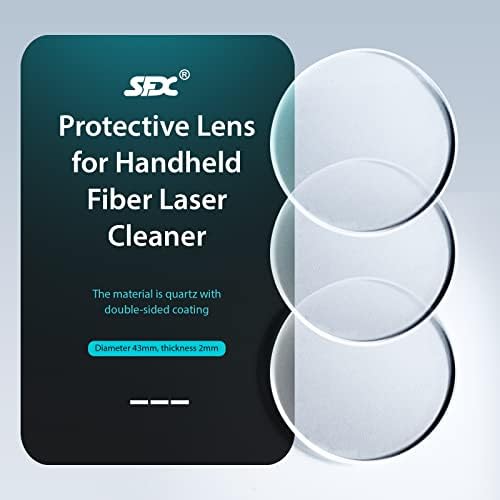 SFX 3PCS Lens de proteção a laser de fibra para fibra de fibra portátil Diâmetro de limpeza de 43 mm de espessura de
