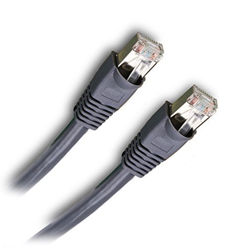 Ethernet externo Ethernet 100 pés CABO CAT6 blindado sólido, impermeabiliza o conector de plugue RJ45 resistente a UV