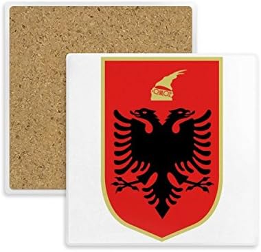 Albânia Tirana nacional emblema da montanha -russa Cup de caneca absorvente de pedra para bebidas 2pcs presente