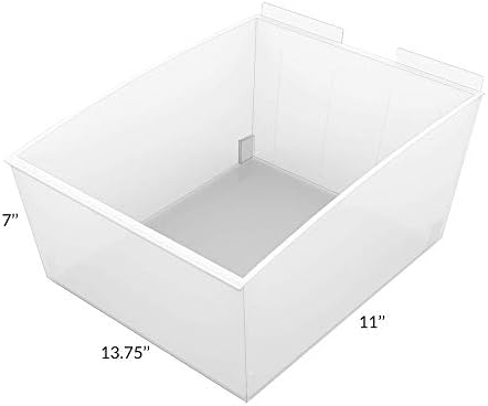 Lata de armazenamento Probin Proslat 3220 projetada para PVC Slatwall, Deep, 5-Pack