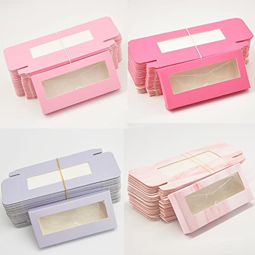 Caixas de papel de embalagem de cílios falsos Caixas de cílios embalagens Casas de maquiagem 3D Casos de retângulo de maquiagem
