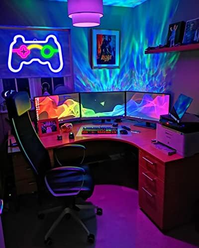 Sinal de neon, forma de gamepad led neon lumin parede de parede decoração de salas de parede, neon lumin signo gamer presente