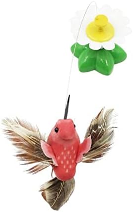 Oallk elétrico giratória colorida borboleta engraçada Toys de gato de gato pássaro sede de sede de animal de estimação