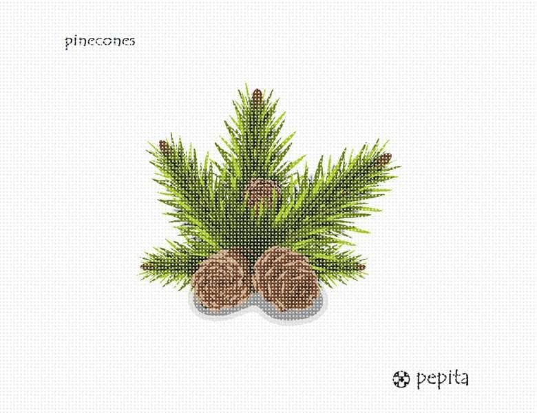 Kit de agulha de Pepita: Pinecones, 7 x 7