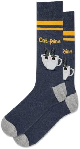 Hot Sox Men's Fun Food and Drink Crew 1 Par Pack-Cool & Funny Fashion Socks