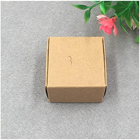 Shukele lphz919 30pcs/lote 4x4x2.5cm Caixas de papel kraft para sabão Pacote de pecalão de flores secas