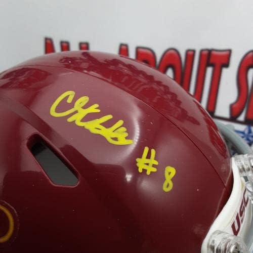 Chris Steele Authentic assinado Mini capacete autografado JSA. - Mini capacetes da faculdade autografados