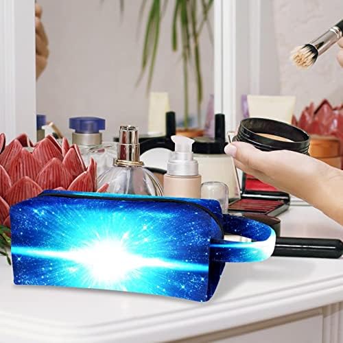Tbouobt Gifts For Men Mulheres Bolsas de maquiagem Pombas de higiene pessoal pequenas sacolas cosméticas, universo azul estrela galáxia