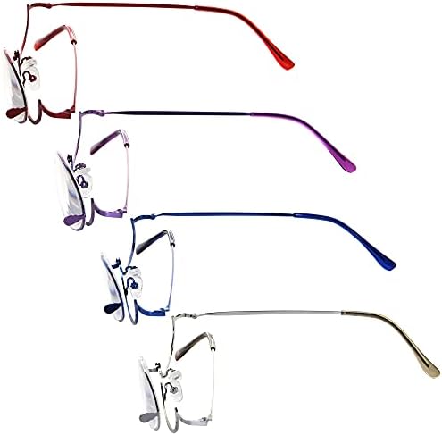 Eyekepper 4-Pack Makeup Reading Glasses for Women Amagining Flip Down Cosmetic Readers