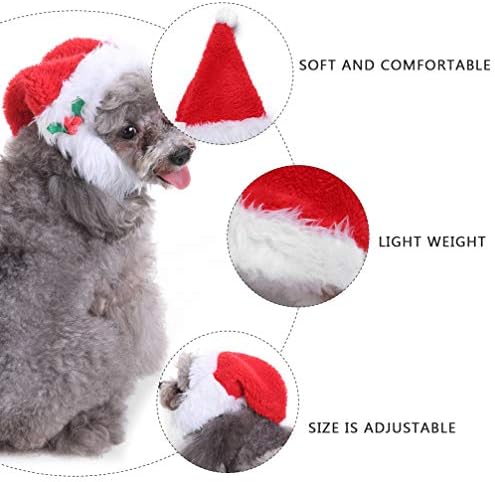 Bestoyard cão gato gato pet santa chapéu de natal trajes de animais de estimação santa chapéu betes de natal apps para