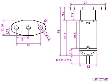 SHINE-TRON [OEM] Sensor de nivelamento automático da impressora 3D V 2.0 Sensor de toque 3D Sensor de nivelamento de nível de aquecimento de 20 cm e cabo de 100 cm [peças de reposição]