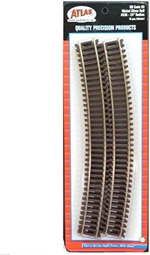 Código Atlas 83 Nickel Silver 24 Radius Snap Track Ho Scale Trains