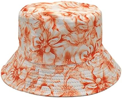 Pescador Moda Basia Casual Hat feminino Estamvo floral Mulheres na moda Chapinhas de caminhada dupla Caminhada dobrável Chapéu lacrado