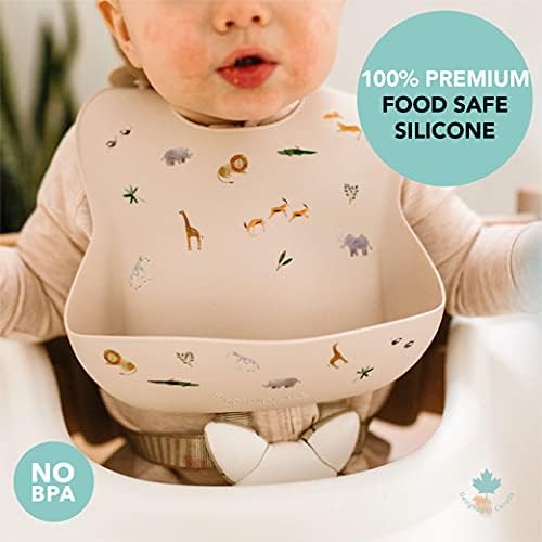 Loulou Lollipop Soft e Silicone Feeding Bib para bebês e crianças pequenas