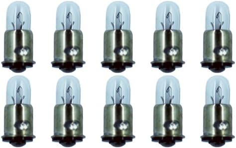 CEC Industries #345 lâmpadas, 6 V, 0,24 W, base SX6S, forma T-1,75