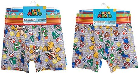 Super Mario Boxer Nintendo Boys Boxer disponível em multipacks, tamanhos 4, 6, 8, 10 e 12