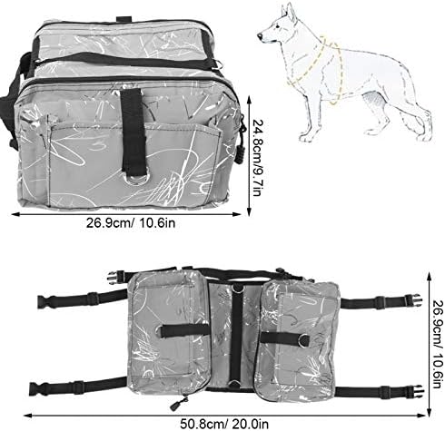 Bolsa de sela de cachorro PLPLAAOO, mochila reflexiva ajustável para animais de estimação, pacote de cachorro Hound Backpack