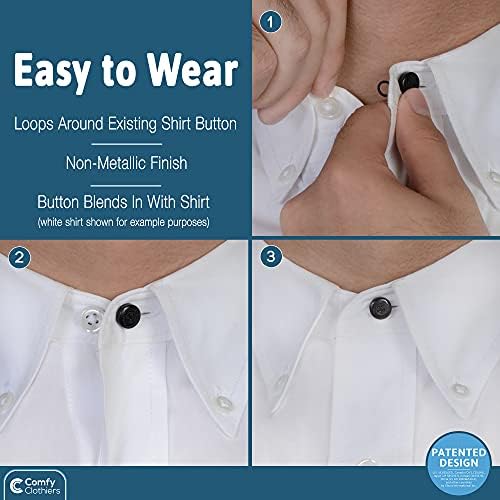 Extensores confortáveis ​​de colar de luxo - camisa elástica de vestido premium extensores de pescoço combo 6 -pack