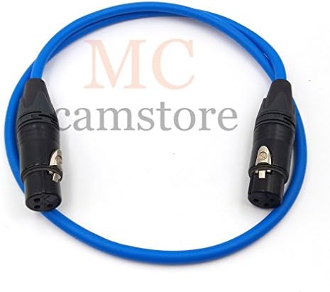 McCamstore xlr 3pin macho para fêmea Microfone Monitor Cabo de potência 100cm/40