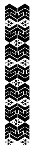 Mosaico árabe com estêncil de banda estrela por Studior12 | Craft DIY Pattern Home Decor | Borda de placa de madeira de tinta | Modelo reutilizável | Selecione o tamanho