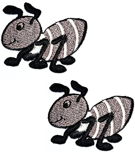 Kleenplus 2pcs. Fun Retro Retro Cute Ant Ant Comics Cartoon Patch adesivo Craft Patches Appliques Diy Costura de costura
