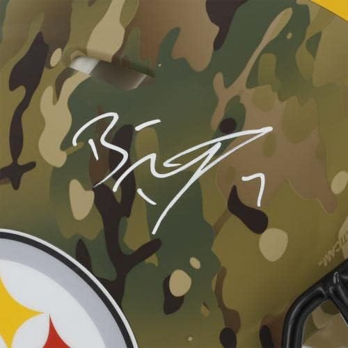 Ben Roethlisberger Pittsburgh Steelers autografou o capacete autêntico da Riddell Camo Camo - capacete autêntico - capacetes