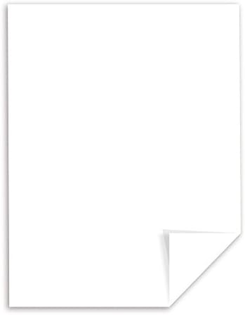 Cardstock exato do índice, 8,5 x 11, 90 lb, branco, 250 folhas