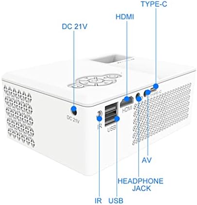 QFWCJ Mini Projetor portátil PTY60 Support 1080p LED Home Theatre Media Player Mobile Home Office Video Projector