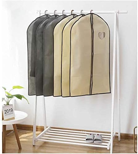 Pacote QYQS de 6 sacos de pó pendurados Tampa de roupas de vestuário para terno casacos jaquetas vestido armário de armário